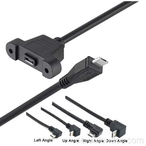 Panel Mount Micro USB -Kabel